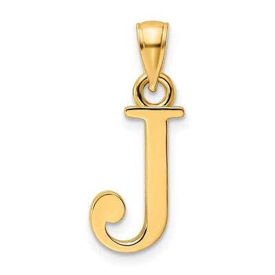 Letter J Pendant 14k Polished Gold K9810J, MPN: K9810J, 196904090527