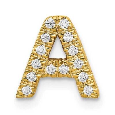 Diamond Letter A Initial Charm 10k Gold PM5221A-010-1YA, MPN: PM5221A-010-1YA,