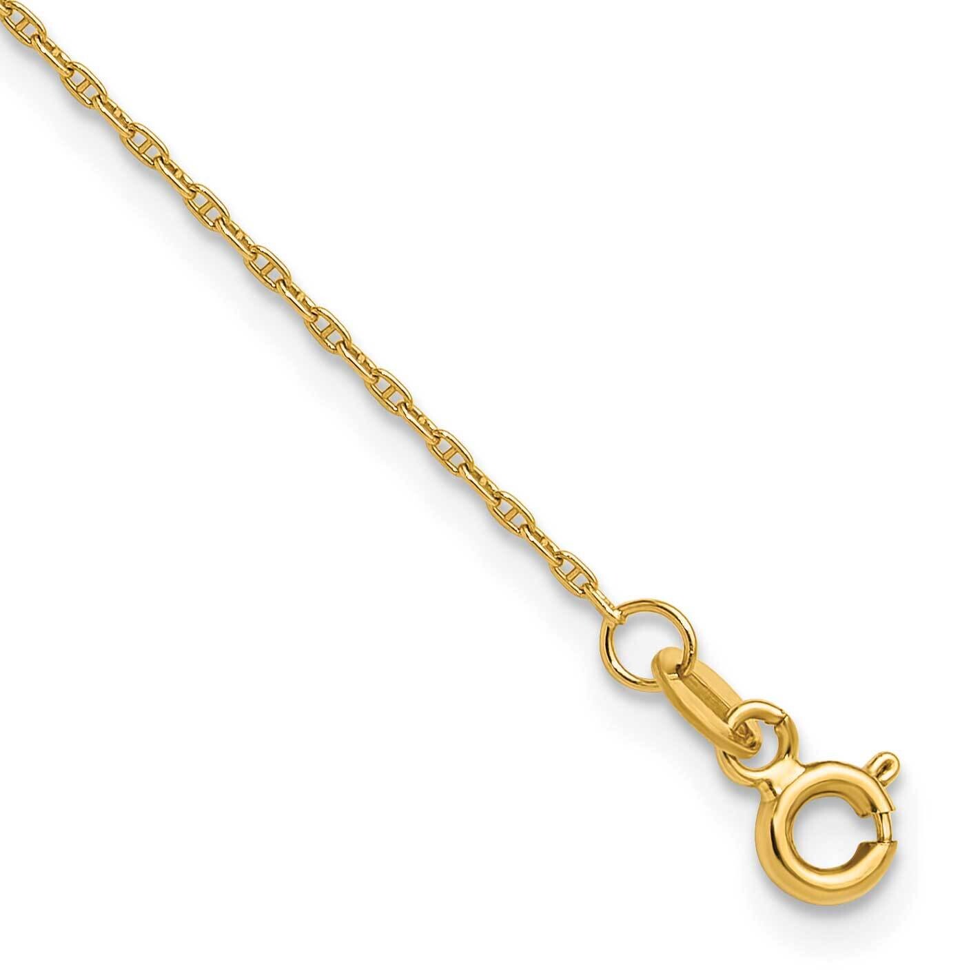 1.05mm Mariners Link Chain 10 Inch 14k Gold MA030-10, MPN: MA030-10,
