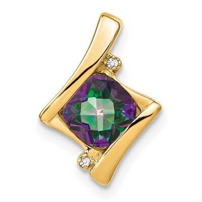 Mystic Fire Topaz Diamond Pendant 14k Gold PM7033-FT-001-YA, MPN: PM7033-FT-001-YA,