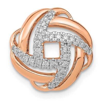 Diamond Love Knot Chain Slide 14k Rose Gold PM6889-020-RLG, MPN: PM6889-020-RLG, 883957883465