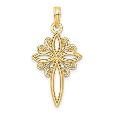 Cross Pendant 14k Polished Gold K9827, MPN: K9827,