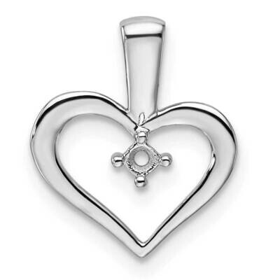 Heart Pendant .05Ct. Mounting 14k White Gold PM4817-005-W, MPN: PM4817-005-W,