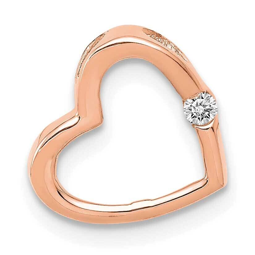 Aa Diamond Heart Chain Slide 14k Rose Gold PM4837-002-RA, MPN: PM4837-002-RA,