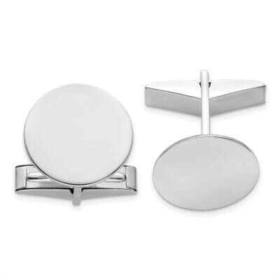 Men&#39;s Circular Cuff Links 14k White Gold MC261 by Men&#39;s Jewelry and Accessories, MPN: MC261,