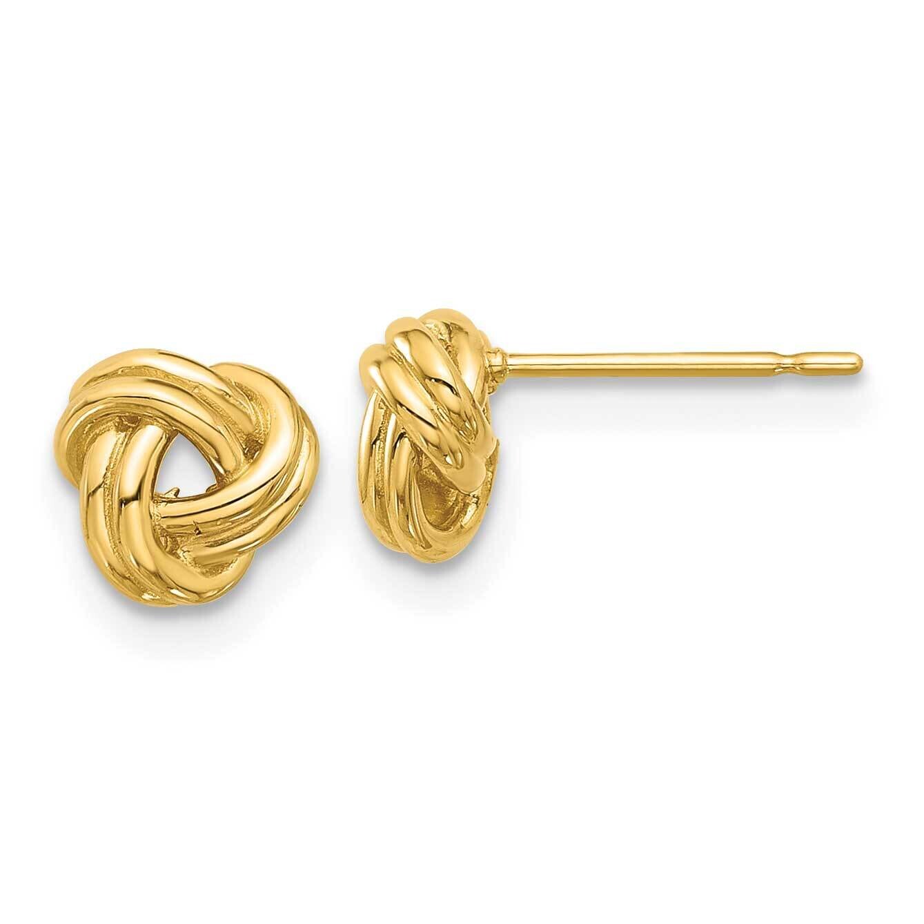 Madi K Polished Love Knot Post Earrings 14k Gold GK1185