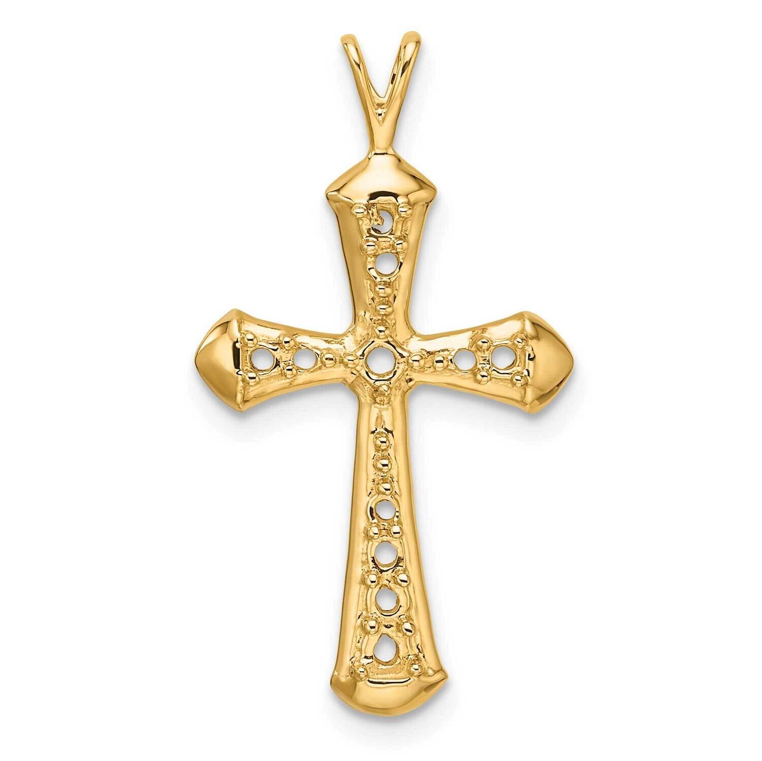 Passion Cross Pendant Mounting 14k Gold PM5109-033-Y, MPN: PM5109-033-Y,