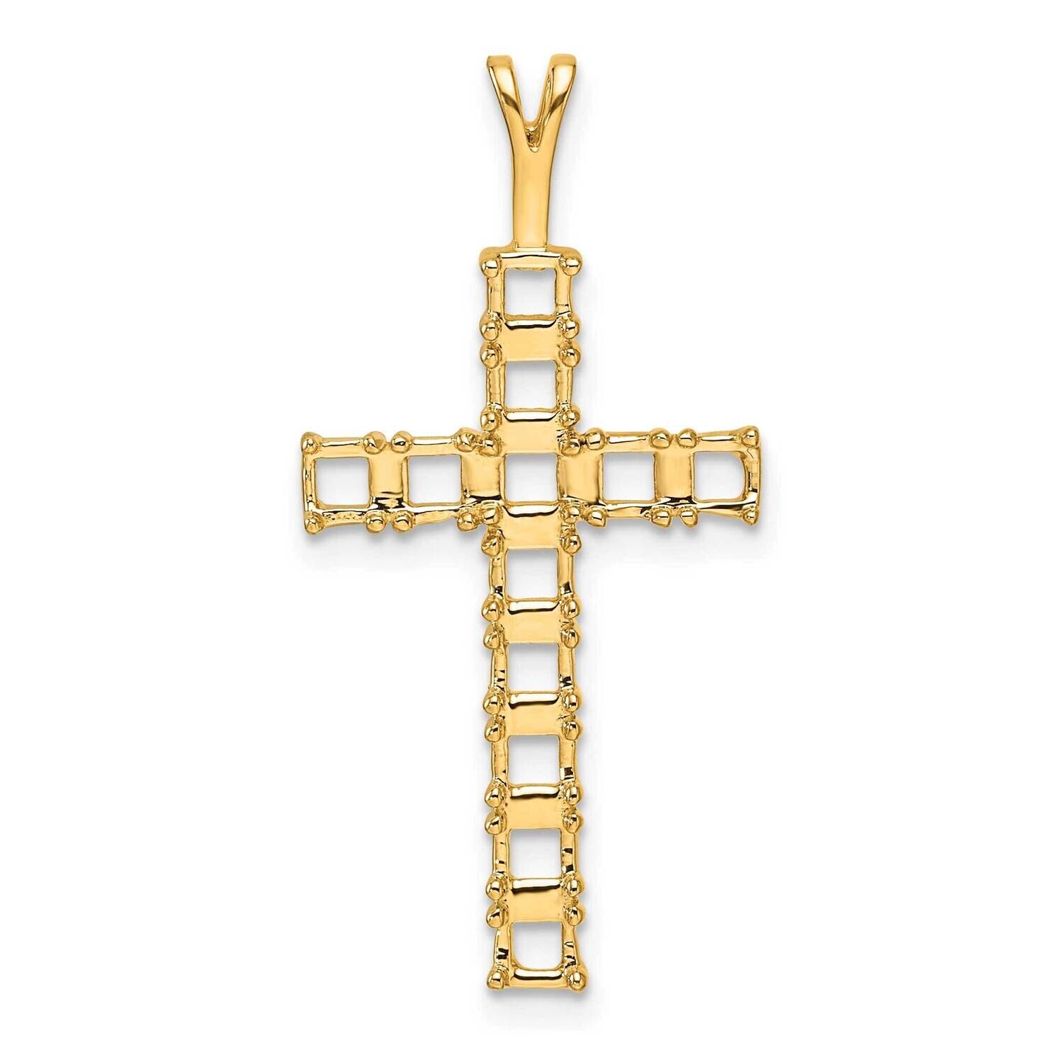 Latin Cross Pendant Mounting 14k Gold PM4948-125-Y, MPN: PM4948-125-Y,