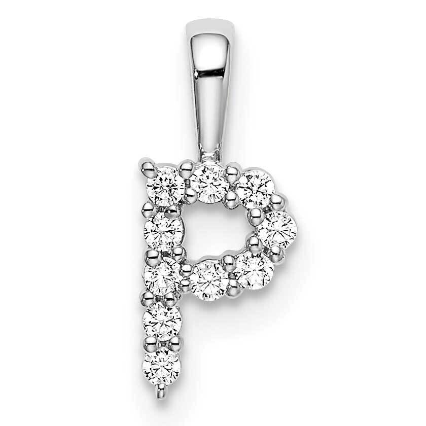 Diamond Letter P Initial Pendant 14k White Gold PM6988P-010-WLG, MPN: PM6988P-010-WLG, 883957886763