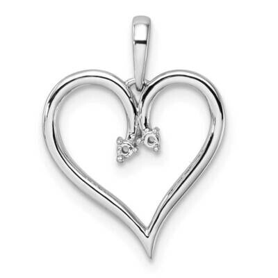Heart Pendant Mounting 14k White Gold PM4821-002-W, MPN: PM4821-002-W,