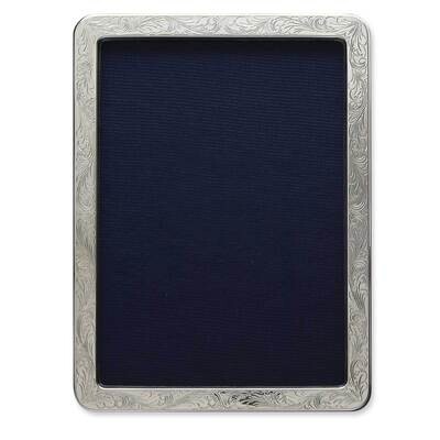 925 Narrow Engraved Rd Corner 7.5X9.5 Frame Sterling Silver GM7075, MPN: GM7075,