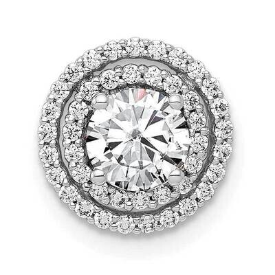 5.2mm Center 1/5Ct. Diamond Semi-Mount Chain Slide 14k White Gold PM4021-022-WA, MPN: PM4021-022-WA,