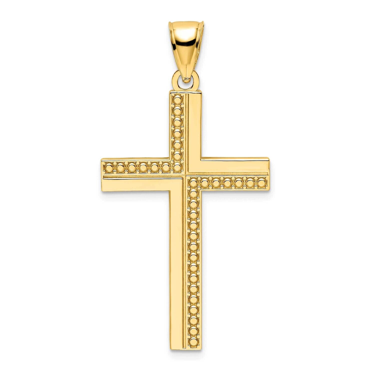 Beaded Cross Pendant 14k Polished Gold K9877, MPN: K9877, 196904169971