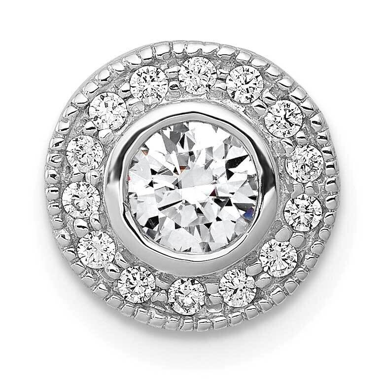 4.7mm Center Halo Chain Slide Mounting 14k White Gold PM4755-050-W, MPN: PM4755-050-W,