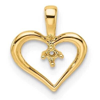 Heart Pendant Mounting 10k Gold PM4817-002-1Y, MPN: PM4817-002-1Y,