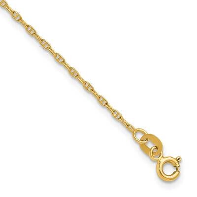 1.5mm Mariners Link Chain 10 Inch 14k Gold MA040-10, MPN: MA040-10,