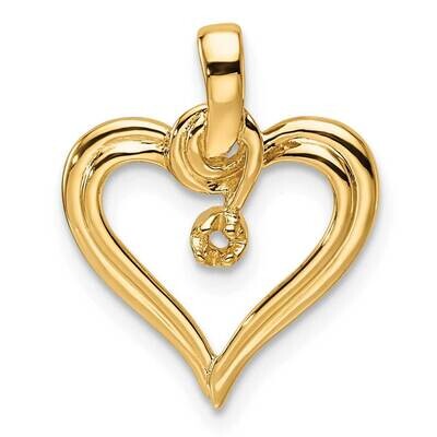 Heart Pendant Mounting 14k Gold PM4824-001-Y, MPN: PM4824-001-Y,