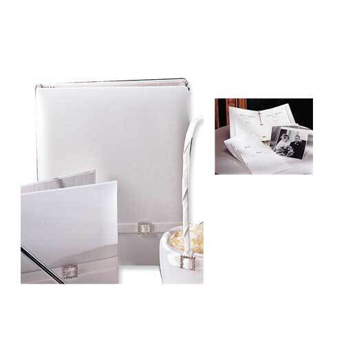 White Glamour Holds 240 Signatures 3 Ring Binder Memory Book GL9852