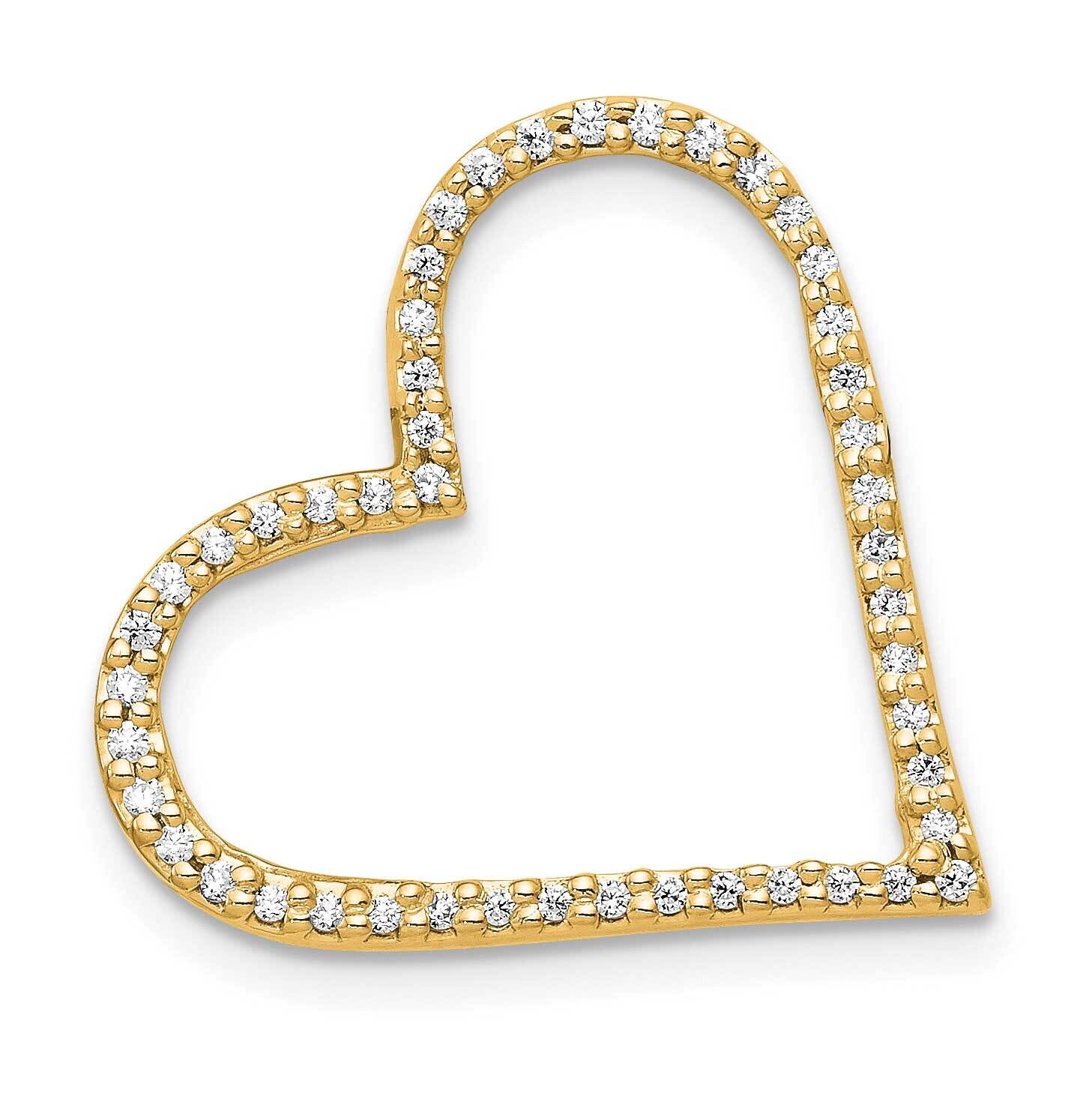1/6Ct. Diamond Heart Chain Slide 18 Inch 14k Gold PM4863-016-YA, MPN: PM4863-016-YA,