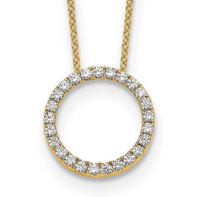 Diamond Circle 18 Inch Necklace 10k Gold PM1002-050-1YA, MPN: PM1002-050-1YA,