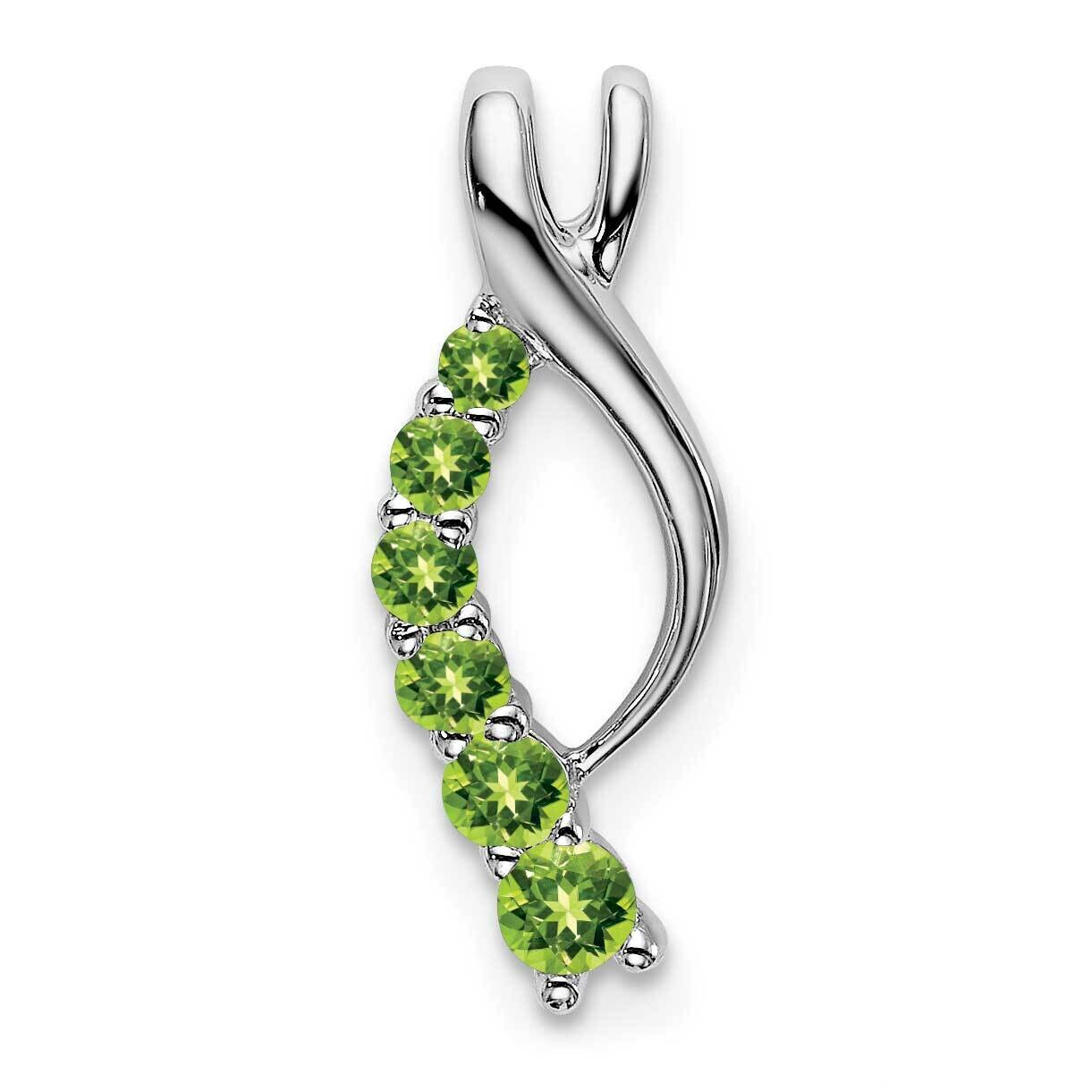 Peridot Journey Chain Slide 14k White Gold PM7144-PE-W, MPN: PM7144-PE-W,