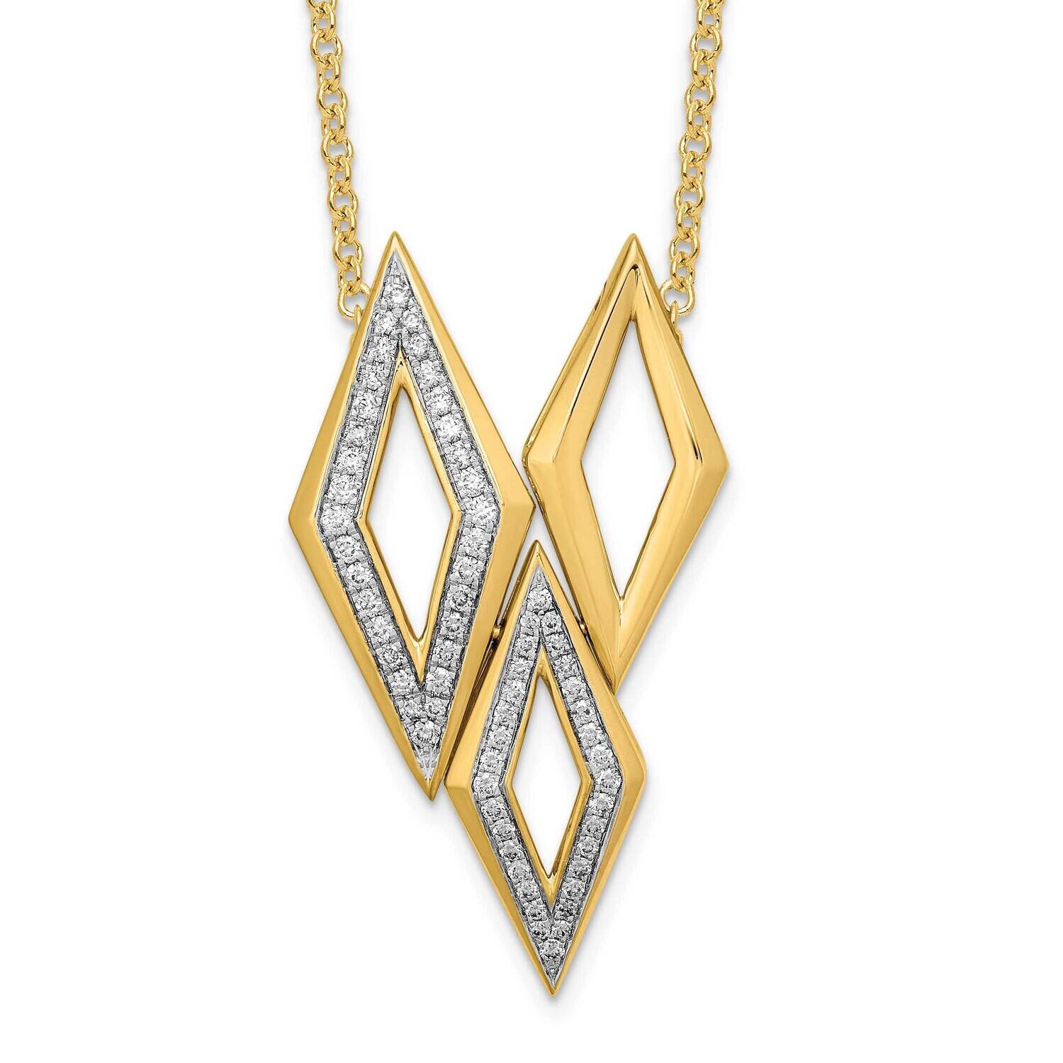 Fancy Diamond 18 Inch Necklace 14k Polished Gold PM6822-030-YA, MPN: PM6822-030-YA, 883957762548