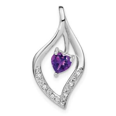 Amethyst Diamond Pendant 14k White Gold PM7021-AM-007-WA, MPN: PM7021-AM-007-WA,
