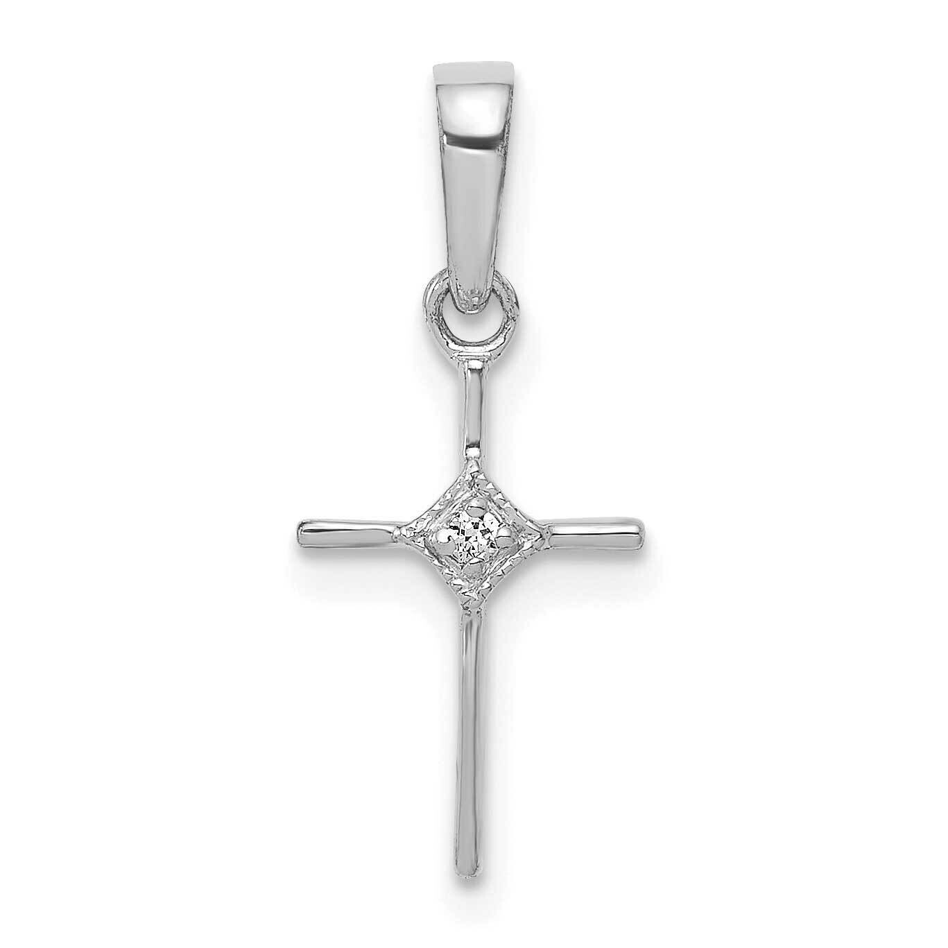 Small .01Ct. Diamond Cross Pendant 10k White Gold PM5026-001-1WA by Men&#39;s Jewelry and Accessories, …