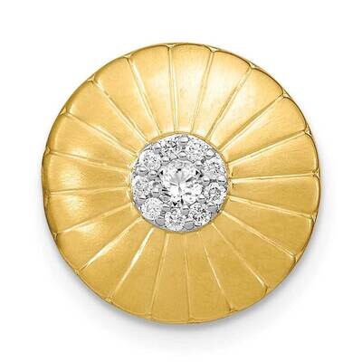 Satin Diamond Flower Chain Slide 14k Gold PM6902-010-YA, MPN: PM6902-010-YA,