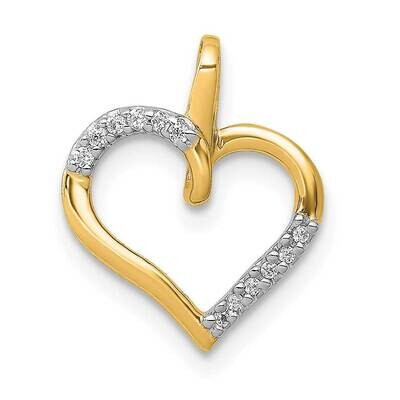Diamond Heart Pendant 10k Gold PM4867-005-1YA, MPN: PM4867-005-1YA,