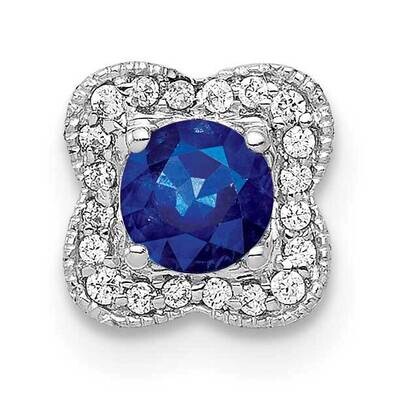 1/15Ct. Diamond Sapphire Chain Slide 14k White Gold PM4023-SA-007-WA, MPN: PM4023-SA-007-WA, 883957…