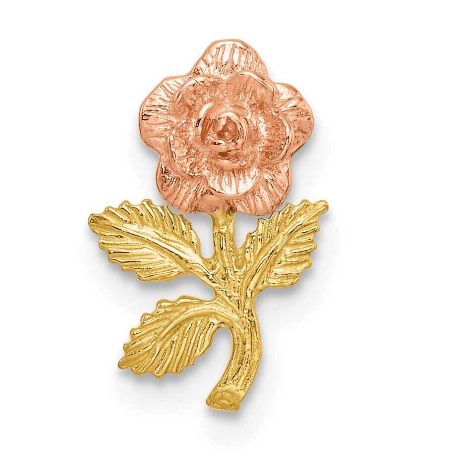 Textured Rose Slide Pendant 14k Two-Tone Gold K9183, MPN: K9183, 63721818279