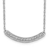 Diamond Curved Bar 18 Inch Necklace 10k White Gold PM4679-016-1WA, MPN: PM4679-016-1WA,