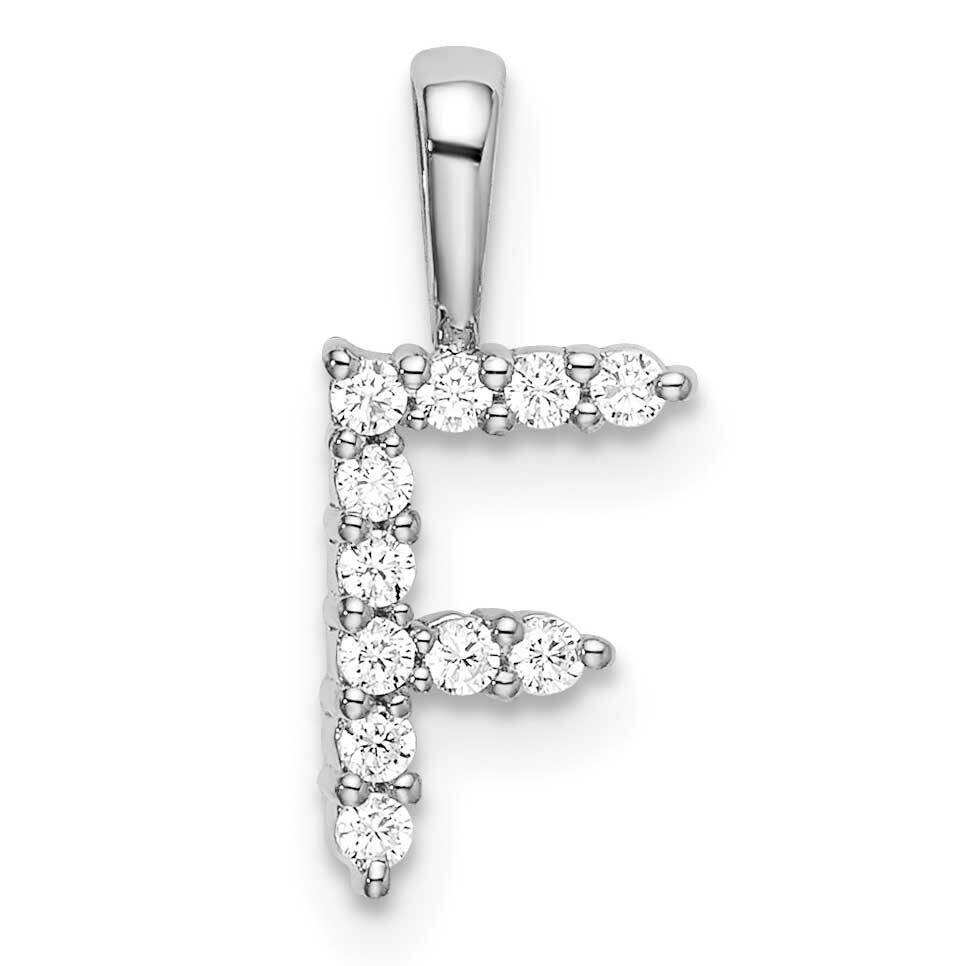 Diamond Letter F Initial Pendant 14k White Gold PM6988F-011-WLG, MPN: PM6988F-011-WLG, 883957886305