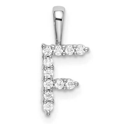 Diamond Letter F Initial Pendant 14k White Gold PM6988F-011-WLG, MPN: PM6988F-011-WLG, 883957886305