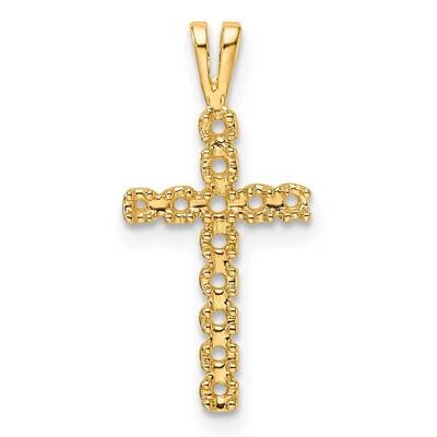 Latin Cross Pendant Mounting 14k Gold PM4946-013-Y, MPN: PM4946-013-Y,