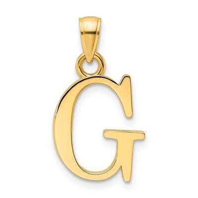 Letter G Pendant 14k Polished Gold K9810G, MPN: K9810G, 196904084281