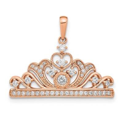 Polished Diamond Tiara Pendant 14k Rose Gold PM6894-037-RA, MPN: PM6894-037-RA,