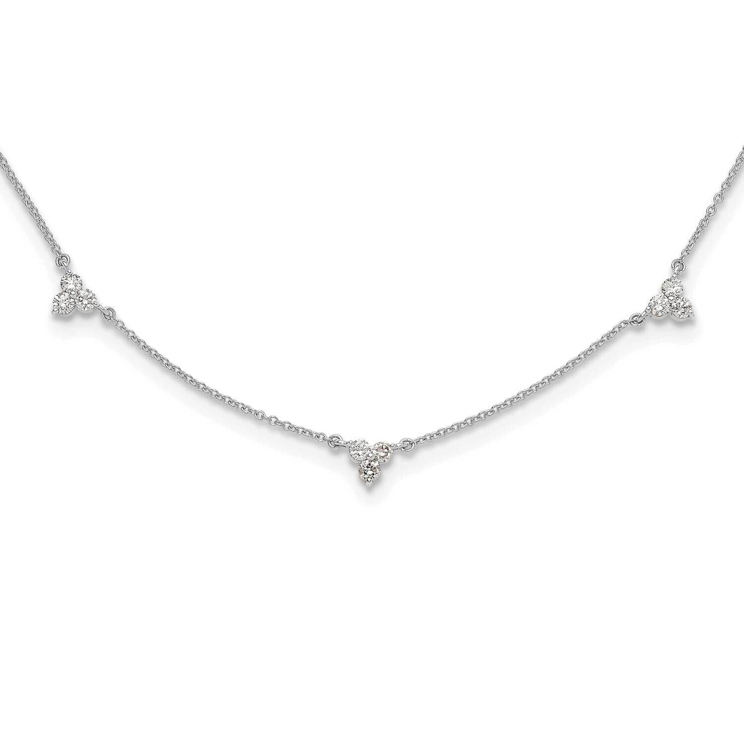 Diamond Multi Station 7 Inch Bracelet 14k White Gold PM3746-060-WA, MPN: PM3746-060-WA,