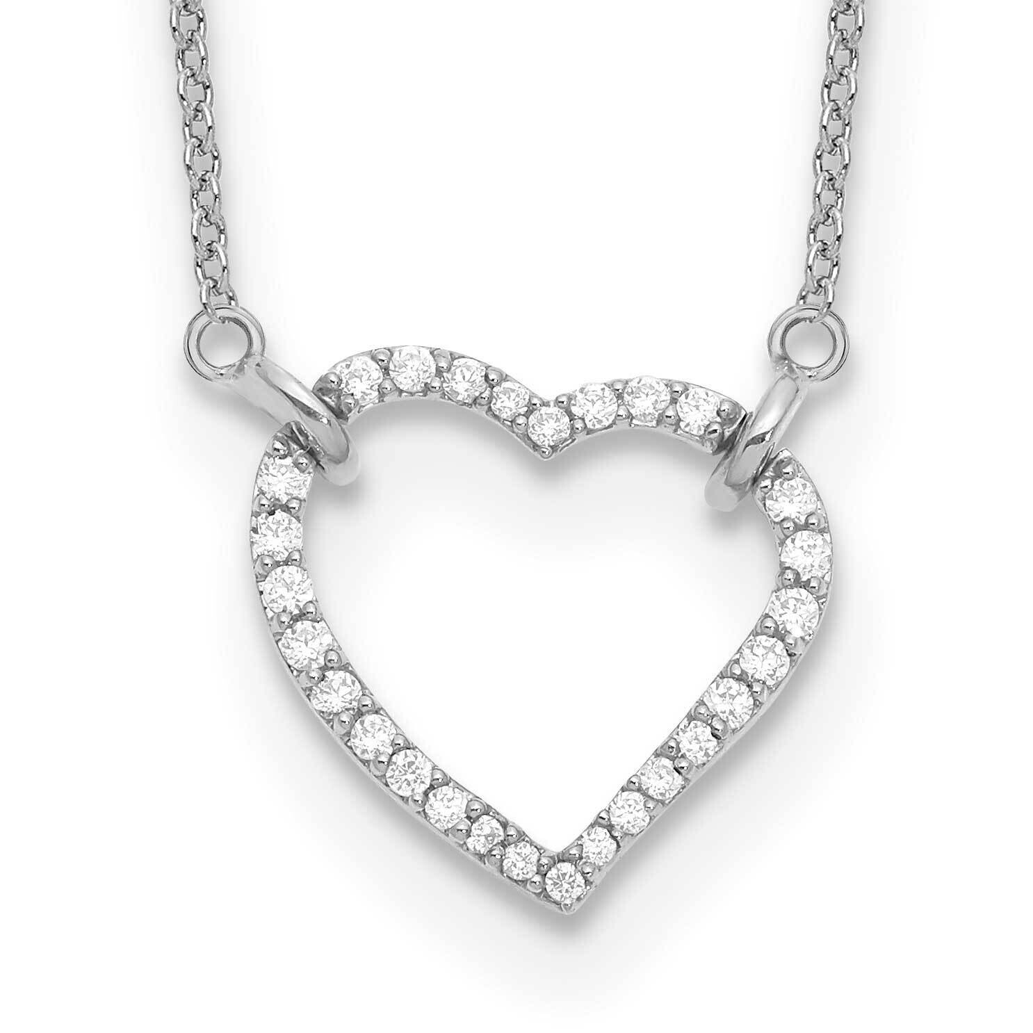 Diamond Heart Pendant Necklace 14k White Gold PM1006-020-WA-18, MPN: PM1006-020-WA-18,