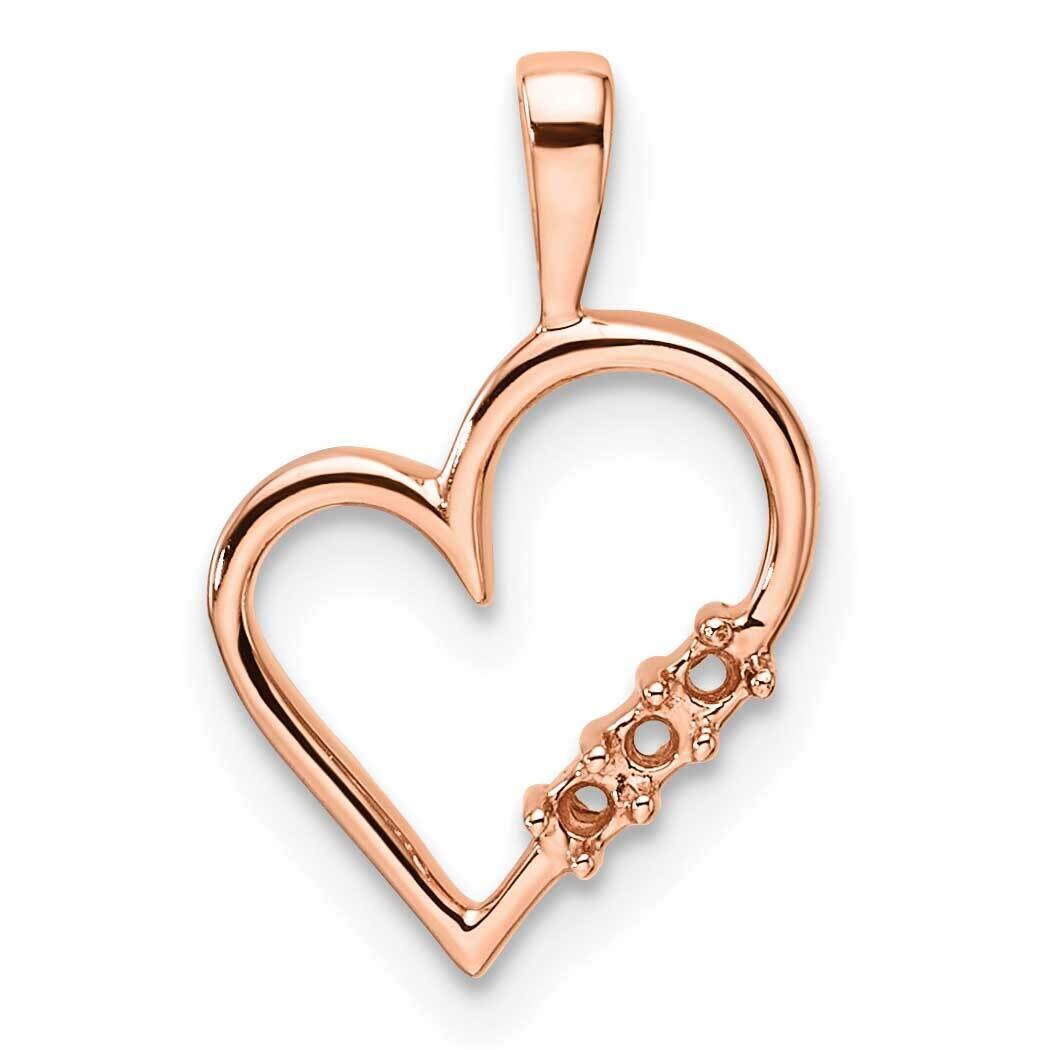 Heart Pendant Mounting 14k Rose Gold PM4818-005-R, MPN: PM4818-005-R,