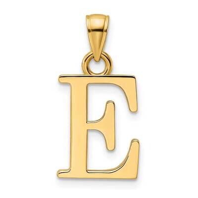 Letter E Pendant 14k Polished Gold K9810E, MPN: K9810E, 196904087053