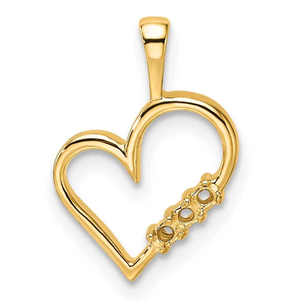 Heart Pendant Mounting 10k Gold PM4818-005-1Y, MPN: PM4818-005-1Y,