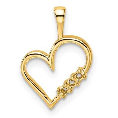 Heart Pendant Mounting 10k Gold PM4818-005-1Y, MPN: PM4818-005-1Y,