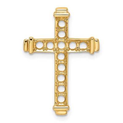 Latin Cross Chain Slide Mounting 24 Inch 14k Gold PM4955-040-Y, MPN: PM4955-040-Y,