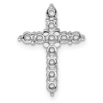 Diamond Cross Chain Slide Mounting 14k White Gold PM4952-100-W, MPN: PM4952-100-W,