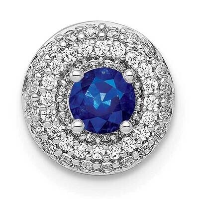 1/4Ct. Diamond .25 Sapphire Chain Slide 14k White Gold PM4020-SA-025-WA, MPN: PM4020-SA-025-WA, 883…