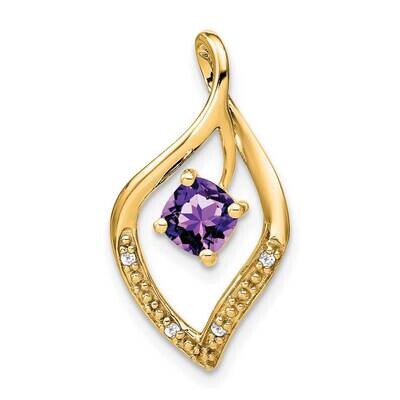 Amethyst Diamond Pendant 14k Gold PM7035-AM-003-YA, MPN: PM7035-AM-003-YA,