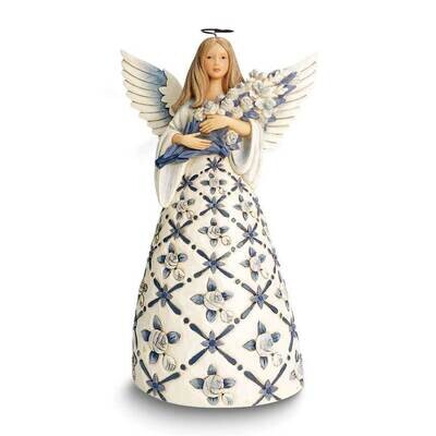 Jim Shore Heartwood Creek Blue Roses Angel Figure GM24602, MPN: GM24602, 28399250370