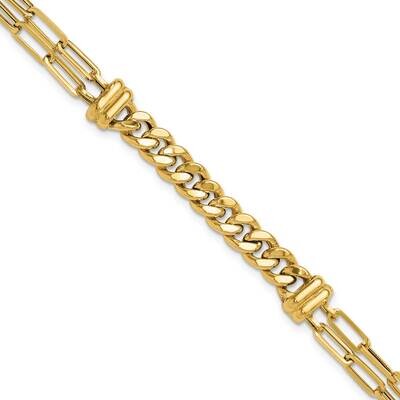 Fancy 7.5 Inch Bracelet 14k Polished Gold FB2029-7.75, MPN: FB2029-7.75,